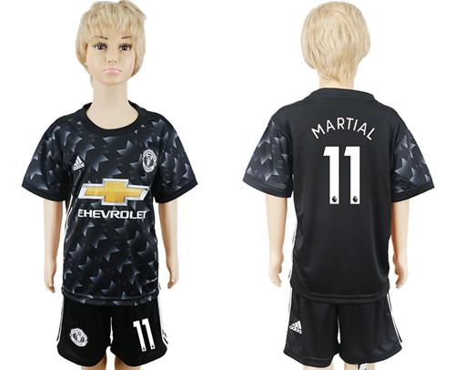 Manchester United #11 Martial Away Kid Soccer Club Jersey